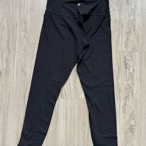 Lululemon Ribbed High Rise Black Leggings